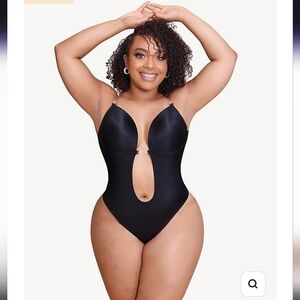 Shapellx AirSlim® SensationaL Backless U Plunge Thong Bodysuit